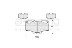 ������� ��������� �������� �������� �������� ��� Toyota Hilux (ZN18_), LC Prado 90 AN-458WK Akebono AN-458WK AN-458WK AN458WK ����
