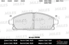 ������� ��������� �������� (��� �������) (����� Semi-Metallic) Nissan Pathfinder 97-04/X-Trail 01-07 (TRW GDB3293) E100166 Miles E100166 E100166 ����