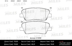 ������� ��������� ������ (��� �������) (����� Semi-Metallic) Hyundai Santa FE (CM) 2.2D 09-/KIA Sorento (XM) 09- (TRW GDB3499) E110191 Miles E110191 E...