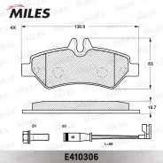 ������� ��������� ������ (������ + �����) (����� Low-Metallic) (MB Sprinter 209-524 06-/VW Crafter 30-35/30-50 06- ������) (TRW GDB1697) E410306 Miles...