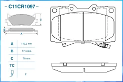 ������� ��������� �������� (Toyota LAND Cruiser 4.2D 9098/4.2D/4.7 98) (TRW GDB3197) C11CR1097 Cworks C11CR1097 C11CR1097 ����