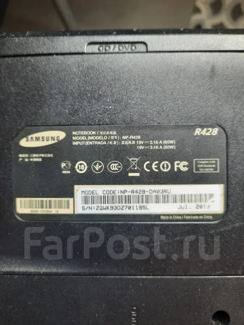 Samsung R428. ��� 8 ��, WiFi: 1, Bluetooth: 1 ����