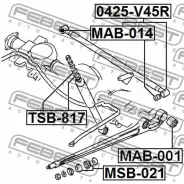 ���� Mitsubishi Pajero V20-50# 1990.10-1999.11 ����. ��������. Febest 0425V45R 0425V45R ����