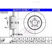 ���� ��������� ATE 24011101551 FORD: Focus II/Focus II Turnier, 1.4/1.6/1.6 LPG/1.6 Ti, 03-12 ATE 24011101551 24011101551 ����