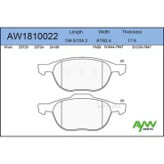 ������� ��������� �������� FORD Focus II/Focus C-Max/Kuga 08, Mazda 3 03/Mazda 5 05, Volvo C30 06/S40 04 Aywiparts AW1810022 Aywiparts AW1810022 AW181...
