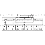 ���� ��������� ������ Blitz BS0484 Mitsubishi ASX/Outlander 10- Blitz BS0484 BS0484 ����