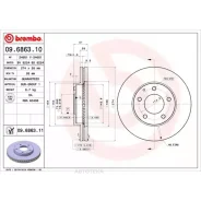 ���� ����. ���. ����. [273x28] 5 ���. Brembo 09686311 Mazda MPV II 2.0/2.3/2.5V6 09/99-, Xedos 9 2.0-2.5 08/93- Brembo 09686311 09686311 ����