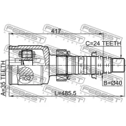 ���� ���������� 35x40x24 Febest 0111GSX30RH Toyota Avalon GSX30 2005.01-2012.10 [US] Febest 0111GSX30RH 0111GSX30RH ����
