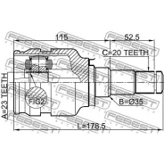 ���� ���������� 23X35X20 Febest 0111ZRT270 Febest 0111ZRT270 0111ZRT270 ����
