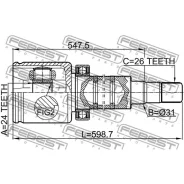 ���� ���������� ������ 24x31x26 Febest 2711V70RH Volvo S80 2007- Febest 2711V70RH 2711V70RH ����