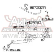����������� ������� ������� ������ ������ Toyota Allex NZE124 2001-2006 ASVA 0101278 ASVA 0101278 0101278 ����