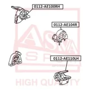 ������� ��������� ������ Toyota Toyota Corolla AE10#/CE10#/EE10# 1991-2002 ASVA 0112AE100RH ASVA 0112AE100RH 0112AE100RH ����