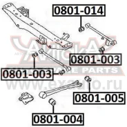 ����������� ������� ����������� ������ ������ Subaru Forester SF 1997-2002 ASVA 0801005 ASVA 0801005 0801005 ����