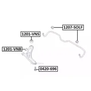 ����������� ��������� ������ �������� Hyundai Accent MC 2005- ASVA 1201VNS ASVA 1201VNS 1201VNS ����