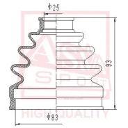 ������� ���� (�������� ��� ������) 25x83x81 Isuzu Trooper 98 Honda Civic(92-98) ASVA ASBT119 ASVA ASBT119 ASBT119 ����