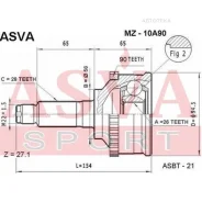 ���� �������� 26x56x28 Mazda Mazda 626 2,5L M/T ALL TurboV6 (90-96), FORD Probe ALL TurboV6 (90-92) ASVA MZ10A90 ASVA MZ10A90 MZ10A90 ����