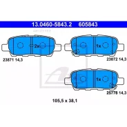 ������� ��������� �������� ATE 13046058432 ����, Nissan: Murano 3.5 4x4 03-, Qashqai/ Qashqai +2 1.5 dCi/1.6/1.6 dCi/1.6 dCi 4WD/2.0/2.0 dCi/2.0 dCi 4...