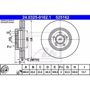 ���� ��������� FORD Focus II C MAX 1.6 2.0L Volvo C30 C70 S40 V50 (Power DISC) ATE 24032501621 ATE 24032501621 24032501621 ����