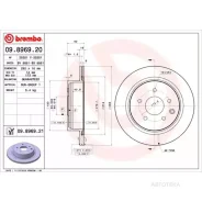 ���� ��������� Brembo 09896920 D Gfeng Fengdu MX6 03/15- / Infiniti G Coupe 09/02-12/07 / Infiniti G Salo 08/02- / Nissan (DFAC) Sylphy (B17) 07/12-...
