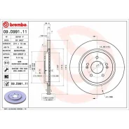 ���� ��������� Hyundai Santa FE 18- ������ ����. D 314��. Brembo 09D99111 Brembo 09D99111 09D99111 ����