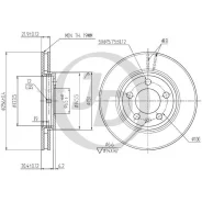 ���� ��������� �������� DF2803 (256x22) 5 ��� JUST Drive JBD0022 AU A2, A3 96- ; VW Golf IV, V; SK Fabia, Octavia 96-10; SE Cordoba 02-09, Ibiza IV 02...