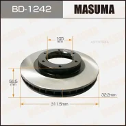 ���� ����. ���. ����. [311x32] 6 ���. Masuma BD1242 Toyota Land Cruiser 80 90-97 Masuma BD1242 BD1242 ����