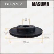 ���� ��������� Masuma, front Suzuki Vitara 15- [��.2] Masuma BD7207 Masuma BD7207, �������� BD7207 ����