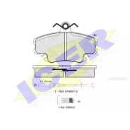 ������� ��������� �������� ICER 180993700 ������, Dacia: Logan 04-, Logan MCV 07-, Sandero 08-, Peuge : 205 I 86-87, 205 I 87-94, 205 II 87-98, 309 I...