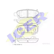 ������� ��������� �������� ICER 181746 ����, Dodge: Caliber 06-, JEEP: Compass 06-, Mitsubishi: Lancer 03-, Lancer 03-, Outlander 03- ICER 181746 1817...