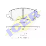 ������� ��������� �������� ICER 181806 ������, Mitsubishi: Galant VI 96-04, Galant VI 96-03, Lancer 03-, Lancer 03-, Space Runner 99- ICER 181806 1818...
