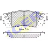 ������� ��������� �������� ICER 182262 ����, Lexus: RX (L2), TOY A: C-HR (X1) 15-, Camry (70) 18- ICER 182262 182262 ����