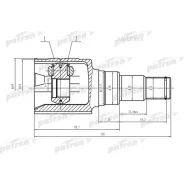 ���� Patron PCV1572 ���������� 23x38x19 Toyota Yaris/ECHO NCP1/SCP10 99-05 Patron PCV1572 PCV1572 ����