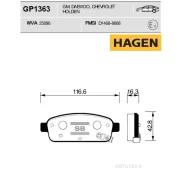 ������� ��������� ������ Hagen Chevrolet AVEO III (2011- )/ Cruze I (2009- ), OPEL Astra IV J (2010-2016)/ Zafira C (2012- )/Mokka (2012- ) Sangsin Br...