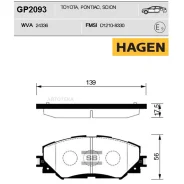 ������� ���������, �������� Hagen Sangsin Brake GP2093 Toyota Corolla 06 (D1210) Sangsin Brake GP2093 GP2093 ����