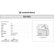 ���� ��������� ������ Hyundai Coupe (1996-2009)/ Tiburon (2001-2009) Sangsin Brake SD1083 Sangsin Brake SD1083 SD1083 ����