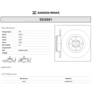 ���� ���������, �������� Sangsin Brake SD5801 LADA 2108; Sangsin Brake SD5801 SD5801 ����