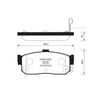 ������� ��������� ������ Nissan Almera II N16 (2000-2006)/ Sunny IV (1990-2000)/ Primera I (1990-1996), AUDI Coupe I (1980-1988) Sangsin Brake SP1107R...