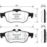 ������� ��������� ������ FORD Focus II (2005-2011), Mazda 5 I-II (2005- ), OPEL Vectra C (2002-2008), Renault Megane II (2003-2009) Sangsin Brake SP13...