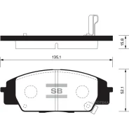 ������� ���������, �������� Sangsin Brake SP1434 HO Civic 03- Sangsin Brake SP1434 SP1434 ����