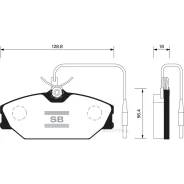 ������� ��������� �������� Citroen SAXO (1996-2004), Renault Megane I (1996-2003)/ CLIO I-II (1990-2005), Peugeot 206 (1998-2012), Sangsin Brake SP148...