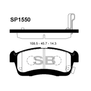 ������� ����. �������� Hi-Q Toyota Passo 04- (AN-683WK) Sangsin Brake SP1550 Sangsin Brake SP1550 SP1550 ����