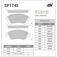 ������� ����. �������� Hi-Q OPEL Meriva 03-08 (D1176) Sangsin Brake SP1745 Sangsin Brake SP1745 SP1745 ����