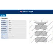 ������� ����. �������� Hi-Q Hyundai Grand Starex 2016- Sangsin Brake SP1890 Sangsin Brake SP1890 SP1890 ����