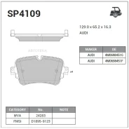 ������� ��������� (Brake Pads and Shoes) Sangsin Brake SP4109 Sangsin Brake SP4109 SP4109 ����