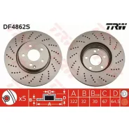 ���� ��������� Mercedes W204 07-/W212 09- Sport �������� D 322��. TRW DF4862S TRW DF4862S DF4862S ����