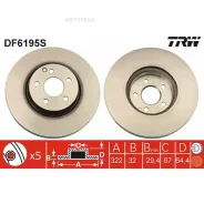 ���� ��������� Mercedes W204 07-/W212 09- �������� D 322��. TRW DF6195S TRW DF6195S DF6195S ����