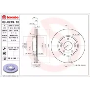 ���� ��������� Hyundai Creta/i30 11-/KIA CEED 12- �������� ����. D 280�� Brembo 09C24911 Brembo 09C24911 09C24911 ����