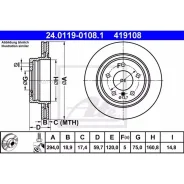 ���� ��������� ATE 24011901081 ����, BMW: 3 318 i/320 i/323 i/325 i/328 i 98-05, 3 Compact 320 td/325 ti 01-05, 3 Touring 318 d/320 d/320 i/325 i/328...