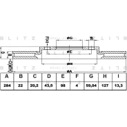 ���� ��������� FIAT Doblo/Bravo/Croma/Stilo 95- �����. ����. Blitz BS0364 Blitz BS0364 BS0364 ����