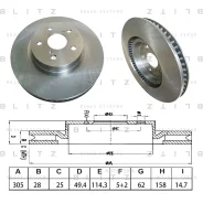 ���� ��������� Toyota Camry V70 17-/RAV4 18- ���. D 305��. (� ���������) Blitz BS0668 Blitz BS0668 BS0668 ����